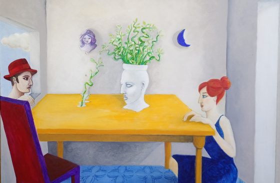 Il Vaso Siciliano - Acrilico e pastelli su tela / 70x80 cm