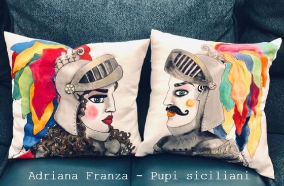 hand-painted_cushions-sicilian-puppets-marionette_theater-charlemagne-sicilian-folklore-sicily_sicilian_traditions-legends-souvenirs_sicilian-cushions_handpainted-homedecor_design-gift_for_home