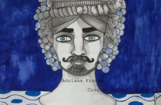 hand_painted_cushions-modern_moor_heads-turban-flowers-white_and_blue-hand_painted-unique_gift-home_decor-sicily-original_pillow_case- noto-sicilian_memories