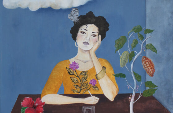 labirinto-ritratto-cacao-ibiscus-donna-surrealismo