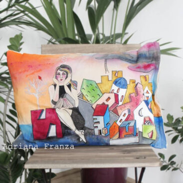 hand-painted_cushion-homedecor_piece_unique_surrealism-psychology-colored_architecture_case_tree_landscape-gift-design-home-one_of_a_kind