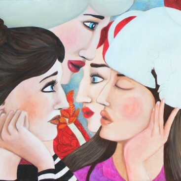 women-faces-colorful-painting-