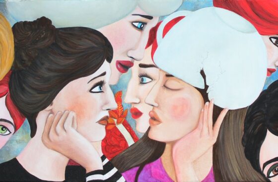 women-faces-colorful-painting-
