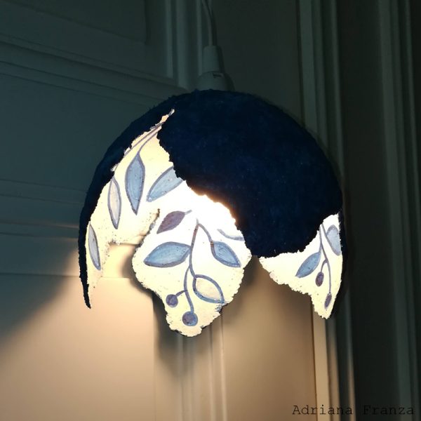 Blue flower chandelier