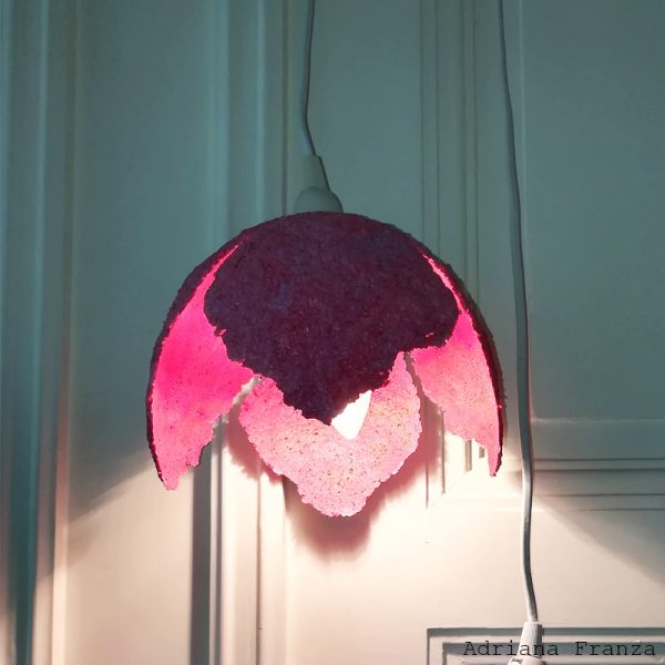 pink flower - lampshade