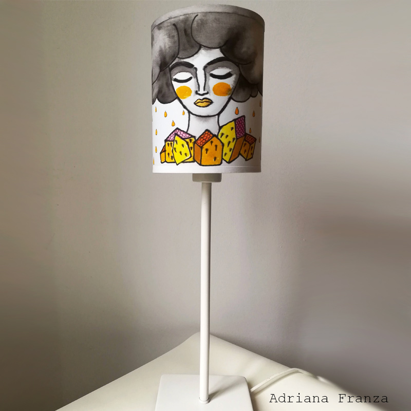 Sunny rain – hand-painted lamp