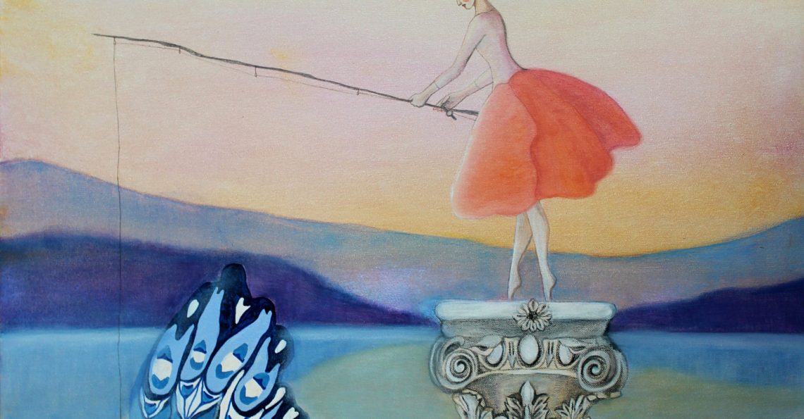 rescue-butterfly-lake-painting-pink-surrealistic-greek-mithology