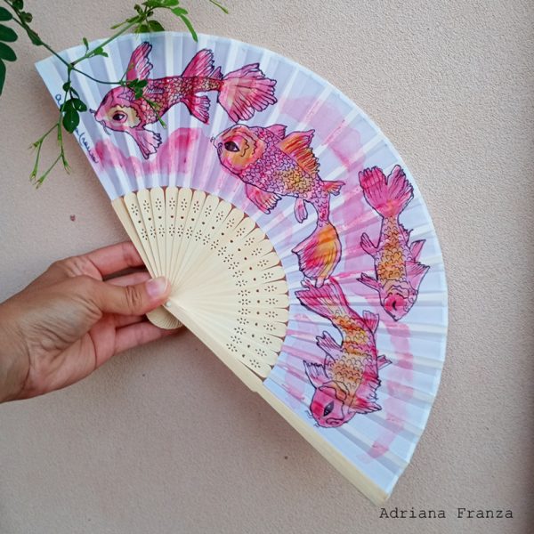 ventaglio-dipinto-pesci