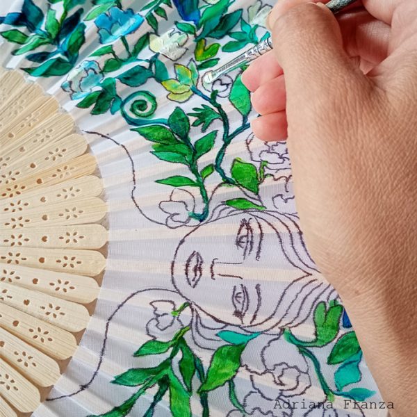 hand-painted-fan-flowers