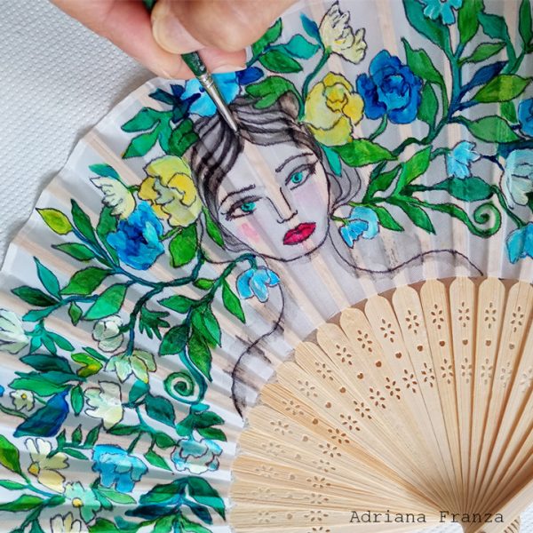 hand-painted-fan-flowers