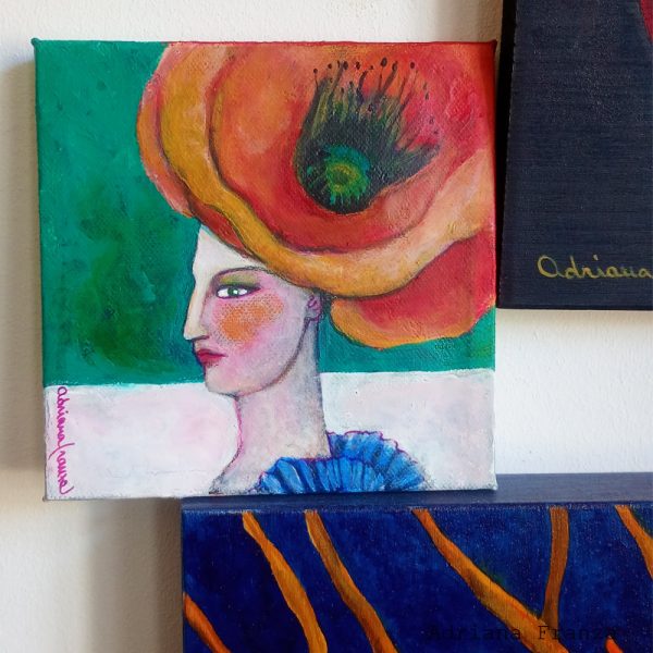 latte-mini-quadro--fiore-arancione-verde-regalo-vienna