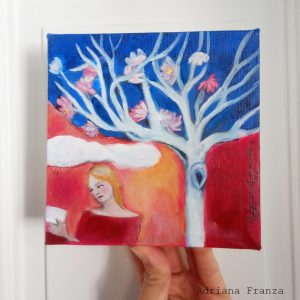 artistic-gift-reunion-antonia-pozzi-painting-small-artwork-red-tree-blue