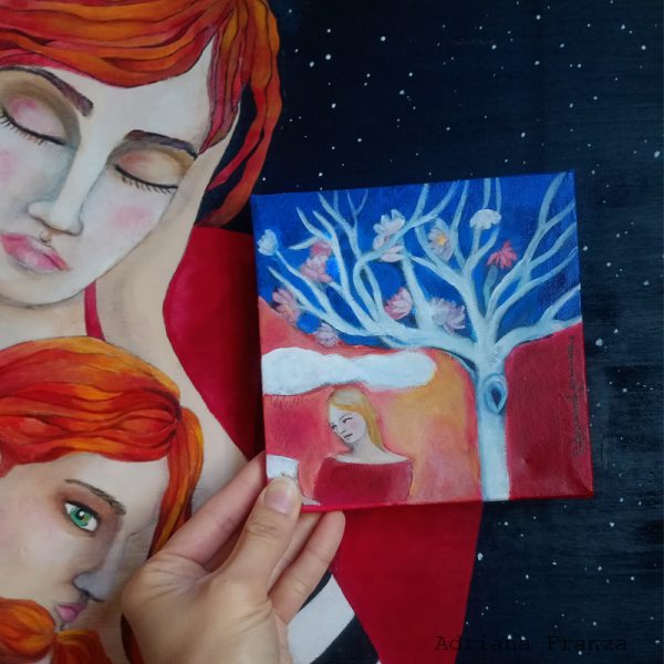 artistic-gift-reunion-antonia-pozzi-painting-small-artwork-red-tree-blue